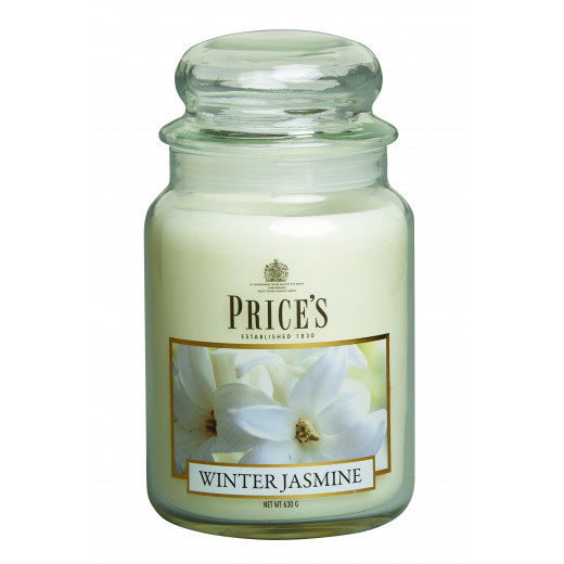 Price's Large Scented Candle Jar with Lid, Winter Jasmine