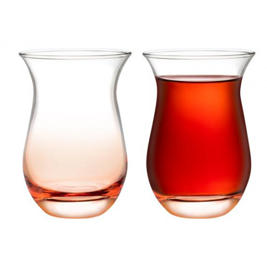 Madame Coco Claudette Orange World Tea Glass 168 ml Set Of 6 Pieces