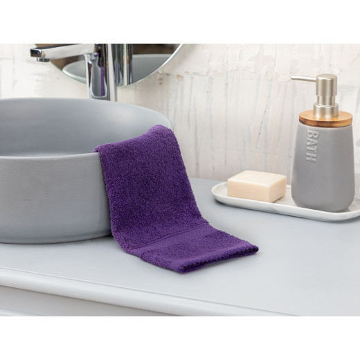 Madame Coco Leuven Crocheted Hand Towel, Purple Color, 30x40 Cm