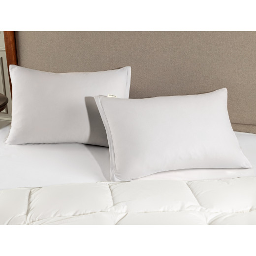 Madame Coco Valeria Combed Cotton 2-Pillow Cover, Grey Color 50*70cm