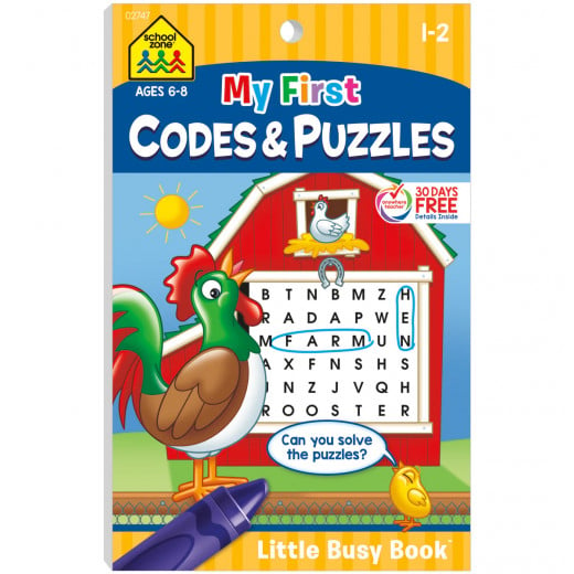 School Zone My First Codes & Puzzles Grades 1-2 Workbook