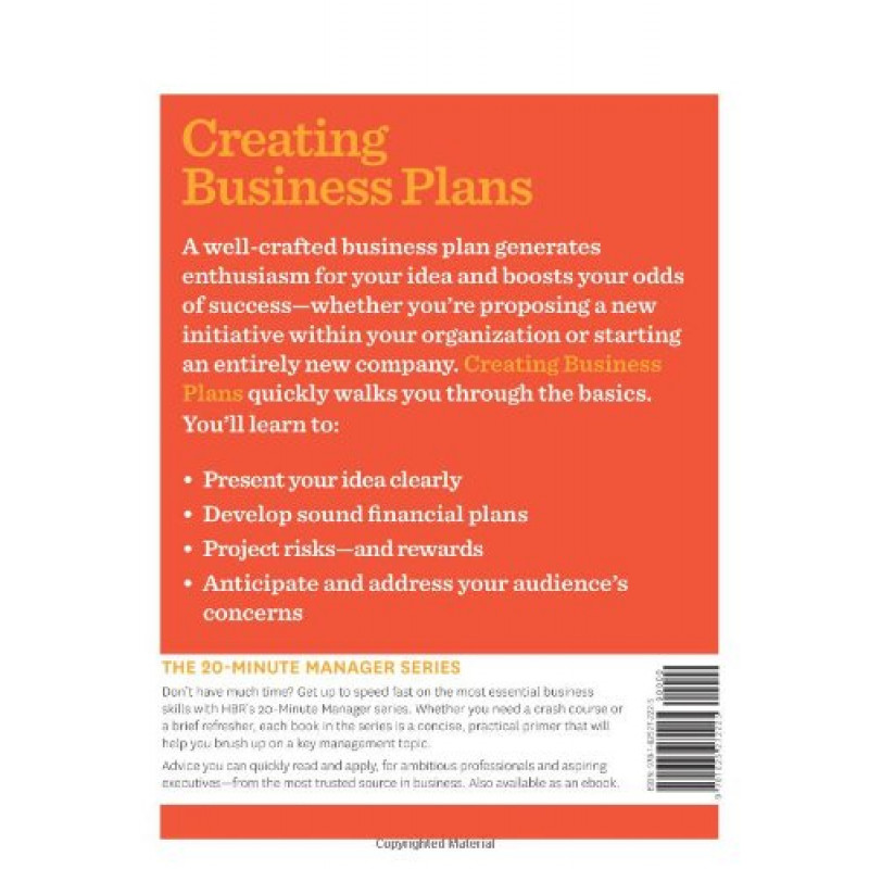 creating business plans harvard business review