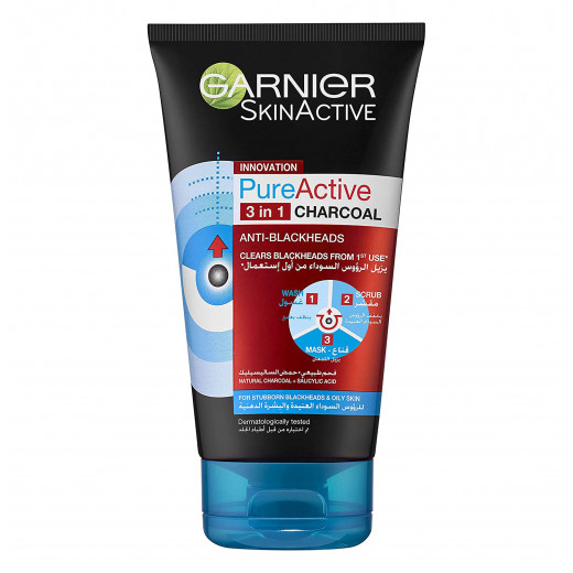Garnier SkinActive Pure Active Charcoal 3in1, 150ml