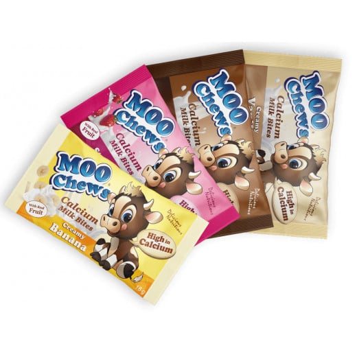 Moo Chews Snack Pack, Strawberry Flavor, 18g