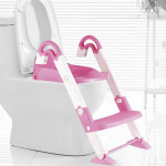 Kogin kids Potty Training Toilet Seat with Step Stool Ladder Baby Toddler Kid Children Toilet Training Seat Chair, Pink