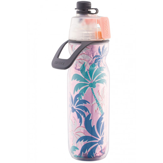 O2Cool Mist N Sip Insulated Water Bottle, Palm