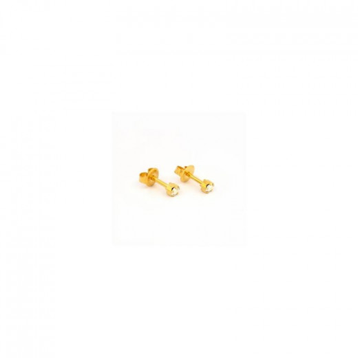 Studex Gold Plated Heartlite Crystal, 3 Mm For Kids