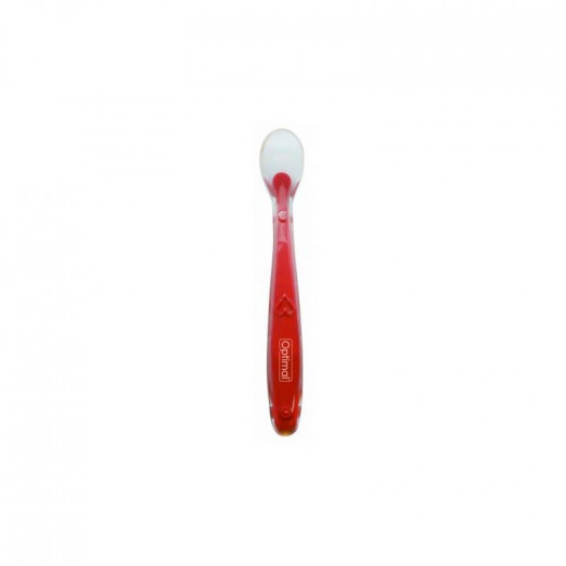 Optimal Baby Silicone Spoon, Red Color