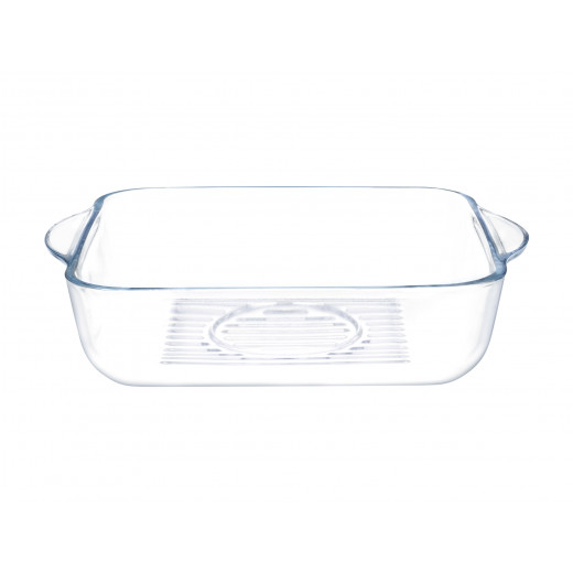 Madame Coco Savona Small Size Square Glass Baking Tray With Grill - Single