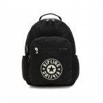 Kipling Seoul Water Repellent Backpack with Laptop Compartment, Black Color