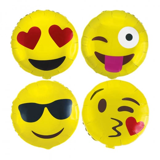 Rainbow Moments Foil Balloon Set, Emojis Design
