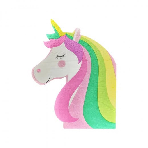 Rainbow Moments Party Unicorn Shaped Paper Plates, 8 Packs
