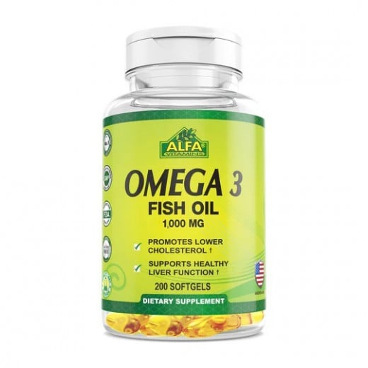 Alfa Vitamins Omega 3 Fish Oil, 1000 Mg, 60 Softgels