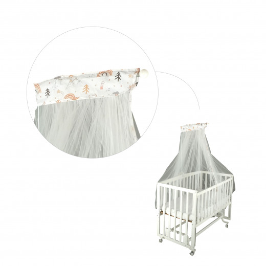 Baby Bed mosquito Net Star L Shaped Cinnamon