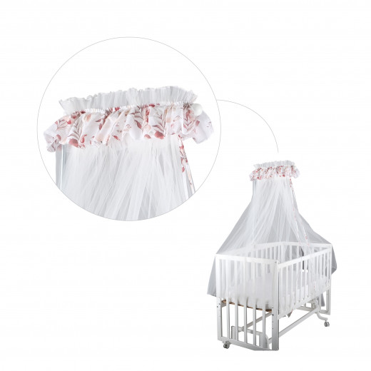Baby Bed Mosquito Net Cloud L Shaped LightCoral
