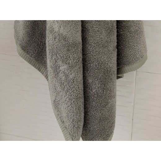 English Home Leafy Bamboo Bath Towel, Grey Color, 70*140 Cm