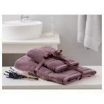 English Home Romantic Stripe Filoselle Bath Towel, Purple Color, 50*85 + 70*150 Cm, 2 Pieces