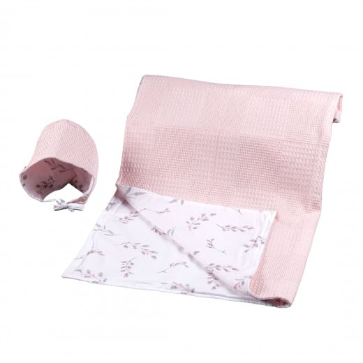 Elmalella Electra Blanket & Hat Set, Pink Color