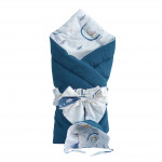 بطانية قماط لحديثي الولادة كاسيا, باللون الازرق من الماليللا