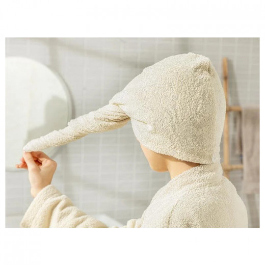 English Home Plain Cotton Hair Bonnet, Cream Color