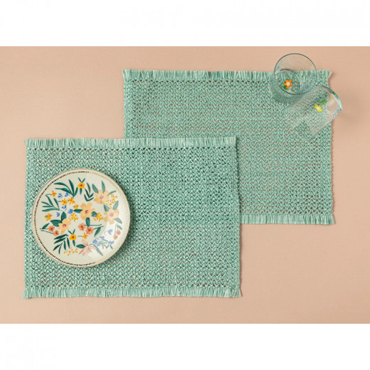 English Home Festival Placemat, Green, 30x45 cm, 2 Pieces