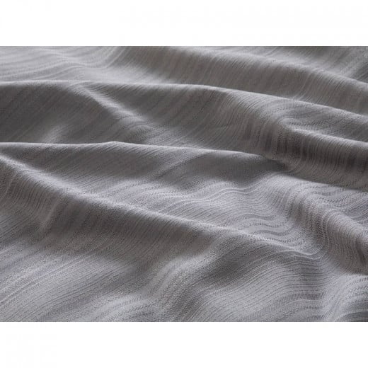 طقم غطاء لحاف أورورا سيلكي تاتش مقاس سوبر كينج, لون رمادي, 220* 260 سم, 4 قطع من انجلش هوم