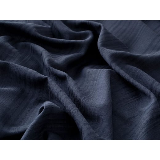 طقم غطاء لحاف أورورا سيلكي تاتش مقاس سوبر كينج بلس, لون ازرق غامق, 240* 260 سم, 4 قطع من انجلش هوم