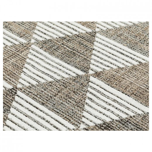 English Home Modest Grid Woven Carpet, Gray Color, 160*230Cm