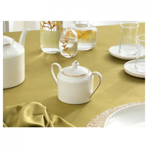 English Home Torino Porcelain Sugar Bowl, Gold Color, 15*9*10 Cm