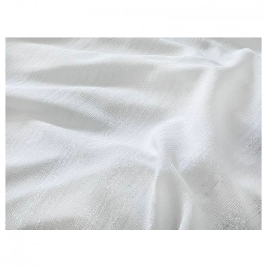 English Home Aurora Silky Touch Double Person Duvet Cover Set, White Color, Size 200*220 Cm, 4 Pieces