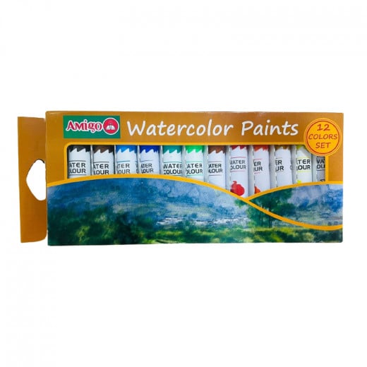 Amigo Water Color Paints Set, 12 Pieces