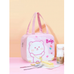 Amigo Lunch Bag, Pink Color Teddy Design