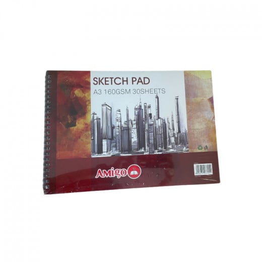 Amigo Sketch Pad A3 160 Gsm , 30 Sheets