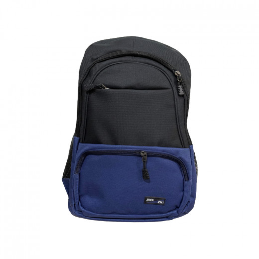 Amigo Laptop Backpack, Black & Blue Color