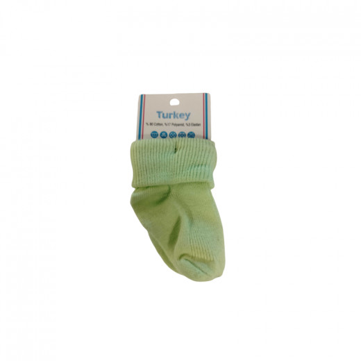1 Pair of Baby Socks New born, Light Green