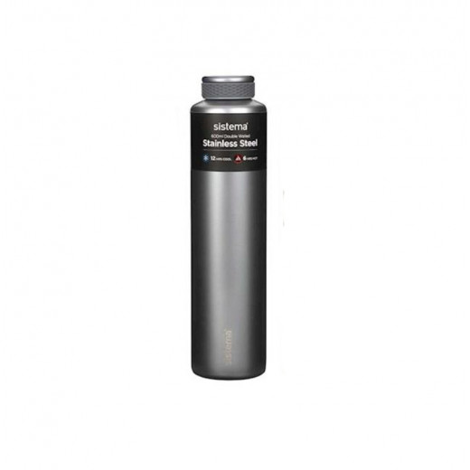 Sistema - 600ml Chic Stainless Steel Bottle Grey