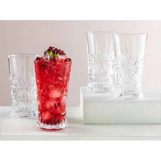 English Home Vera Glass Soft Drink Glass 290 Ml, 4 Pieces
