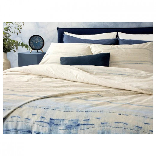 English Home Blurry Wave Cotton King Size Duvet Cover Set, Size 220*240 Cm