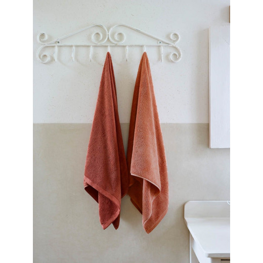 Aquanova London Aquatic Hand Towel, Light Orange Color, 55*100 Cm