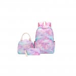 Girls School Backpack Backpack with Lunch Bag & Pencil Case Fushia