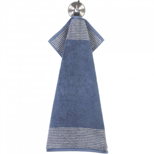 Cawo Two-Tone Guest Towel, Blue Color, 30*50 Cm