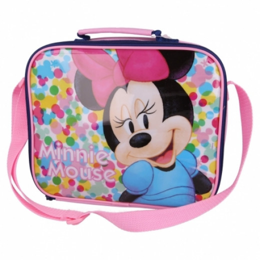 Stor Rectangular Insulated Bag With Strap, Minnie Mouse Design