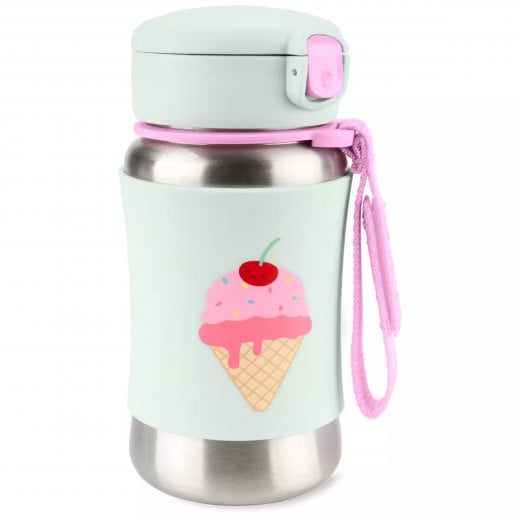 Skip Hop Spark Style Stainless Steel Bottle With Straw, Ice Cream
