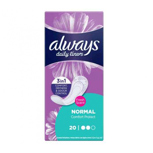 Always Daily Liners Comfort Protect Flexible Normal, 20 Pads