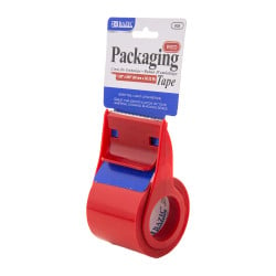 Bazic Packing Tape Red With Dispenser 1.88 X 800