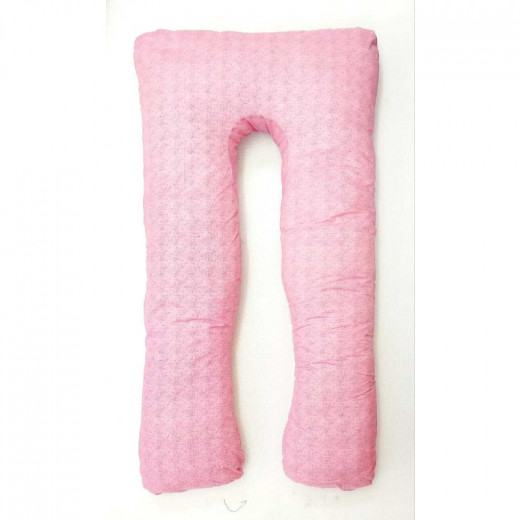 Sleeping Support Pillow For Pregnant Women Body, Lined, Pink Color