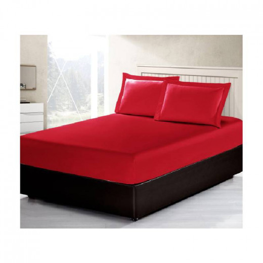 ARMN Vero, Single Fitted Sheet, Dark Red , 2 pieces