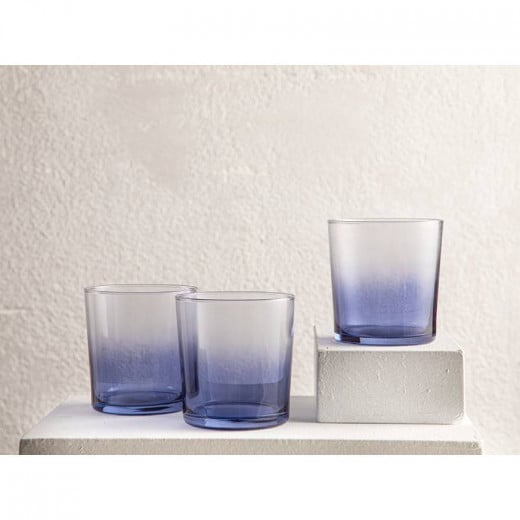English Home Blanca GlassSoft Drink Glass, Blue Color, 345 Ml, 3 Pieces