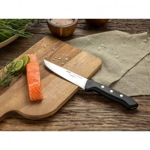English Home Pirge x Master Cut Steel Meat Knife, Black Color, 14.5 Cm