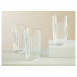 English Home Quartz Glass Soft Drink Glass, Transparent Color, 415Ml, 3 Pieces